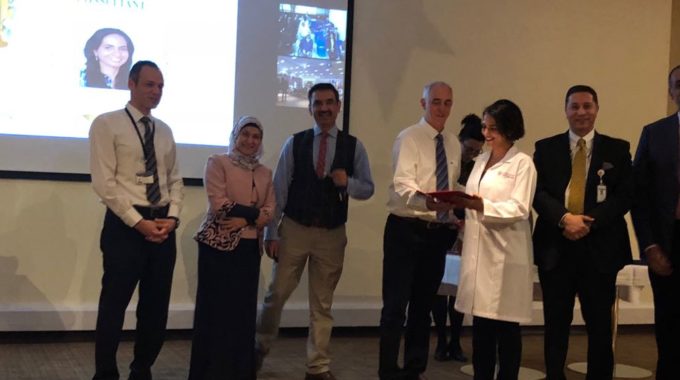 Our Superb Thyroid Pathologist From Alzahra Thyroid Center Receiving Award Of The Best Doctor Of The Month American Boarded Alzahra Thyroid Center Sadir Alrawi & Team Dubai UAE August 2018